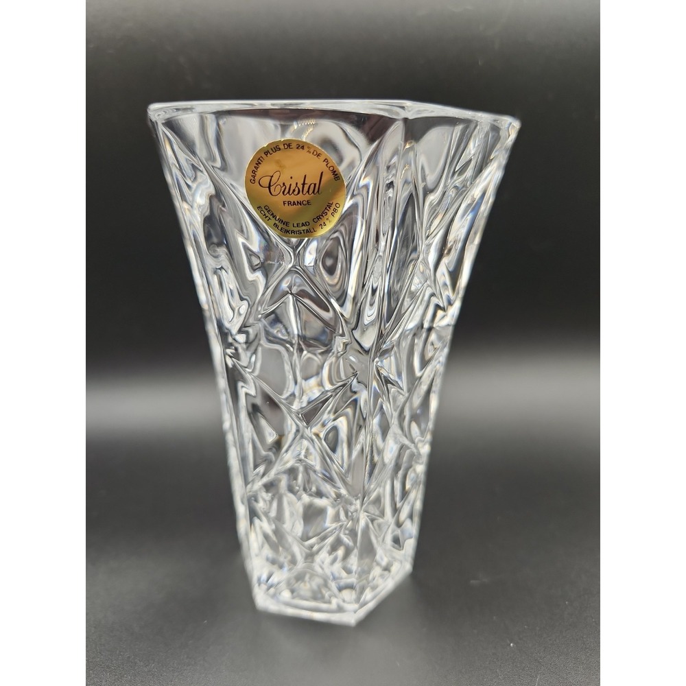Vintage Cristal d'Arques-Durand Sully vase made in France 5"